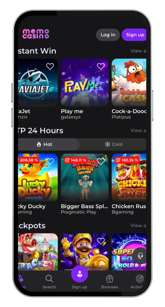 Memo Casino app